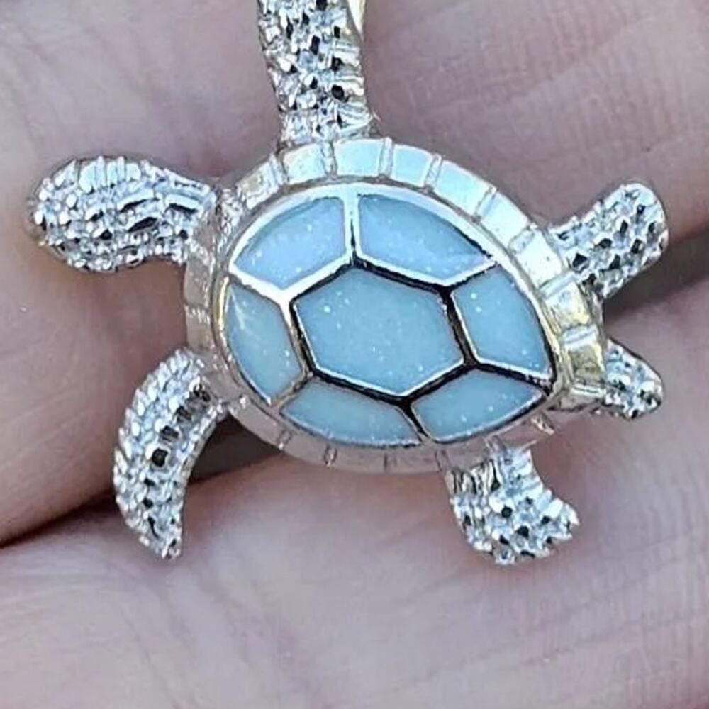 Sea Turtle Earring and Necklace Set - Picture 2 of 7